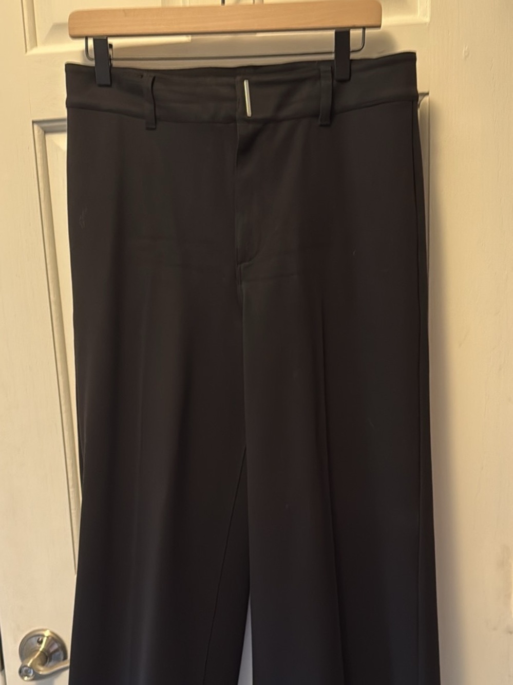 Paige Black Ponte Wide Leg Pants